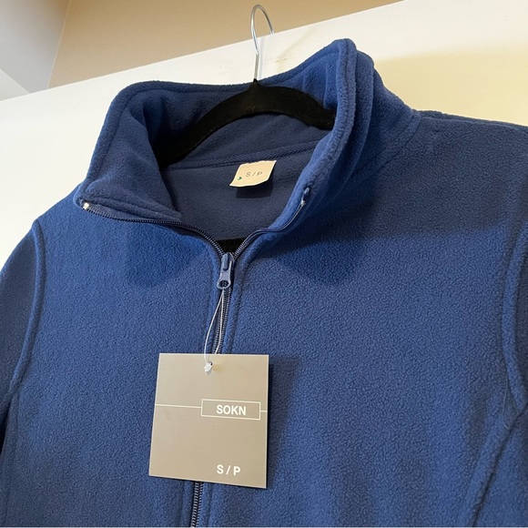 SOKN | NWT Fleece Zip Up Jacket - Picture 4 of 15